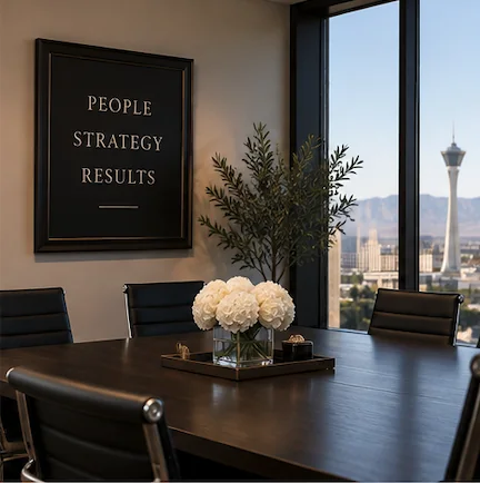 View toward the Las Vegas skyline from the LC Legal Group office