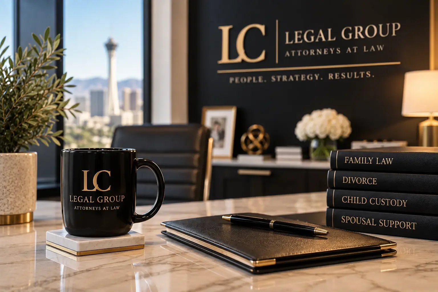 Conference room at the LC Legal Group office in downtown Las Vegas